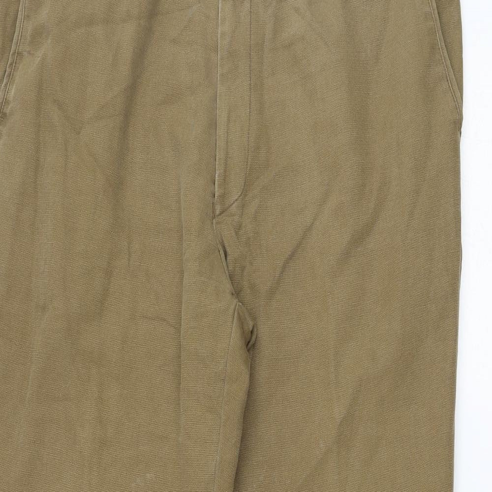Douglas Mens Brown Polyester Trousers Size 38 in L28 in Regular Zip