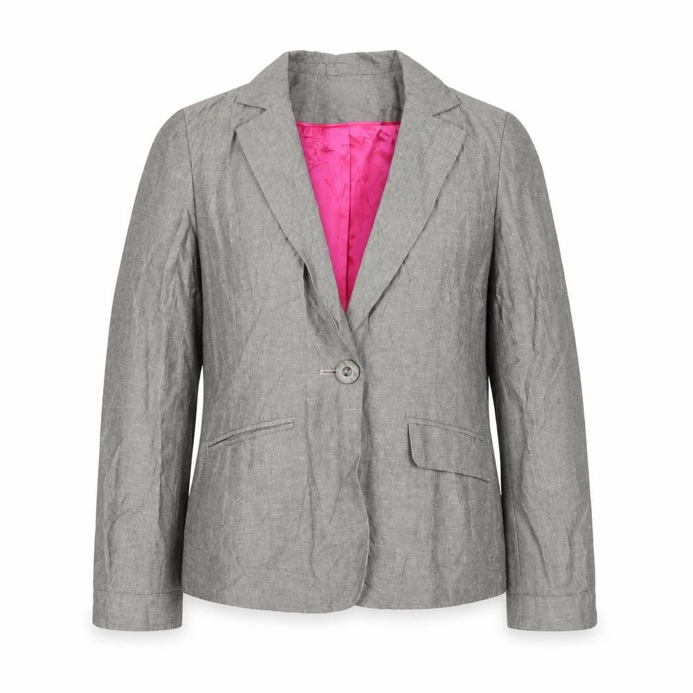 Et Vous Womens Grey Jacket Blazer Size 14 Button