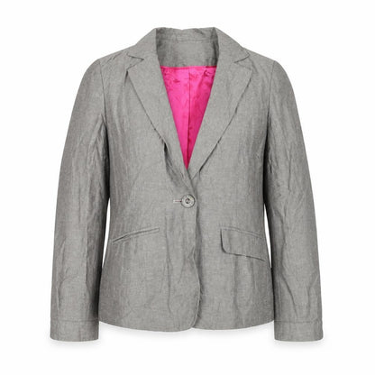 Et Vous Womens Grey Jacket Blazer Size 14 Button