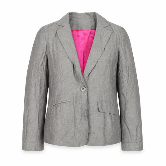 Et Vous Womens Grey Jacket Blazer Size 14 Button
