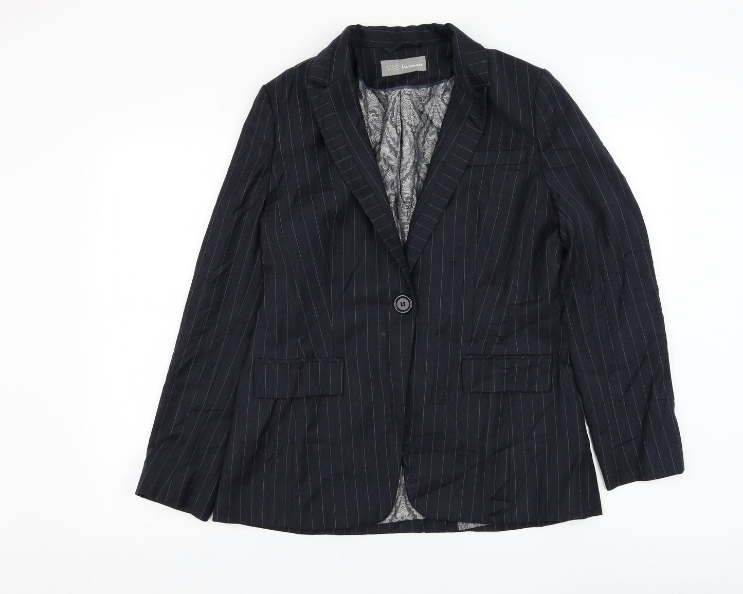 Womens UK Size 12 Marks and Spencer Blue Jacket