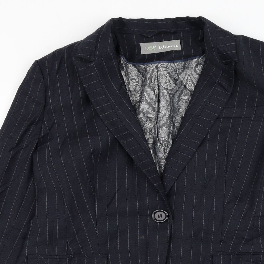 Womens UK Size 12 Marks and Spencer Blue Jacket