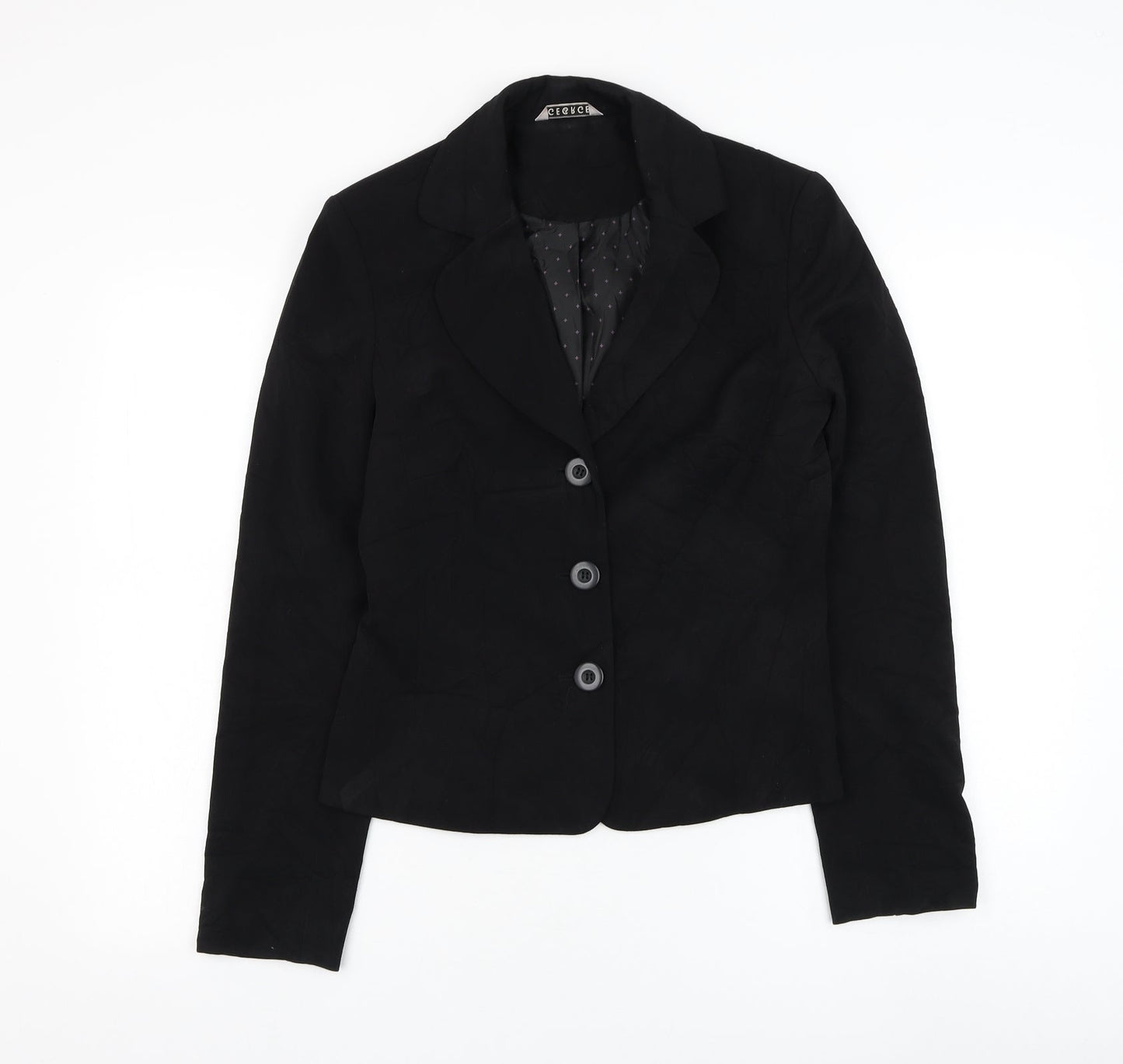 George Womens Black Jacket Blazer Size 10 Button