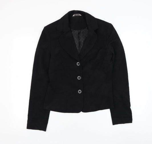 George Womens Black Jacket Blazer Size 10 Button
