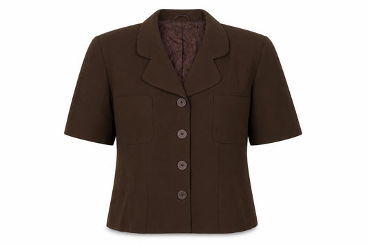 Roman Womens Brown Jacket Blazer Size 12 Button