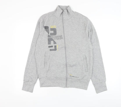 Crazy Kids Boys Grey Cotton Full Zip Sweatshirt Size 12 Years Zip