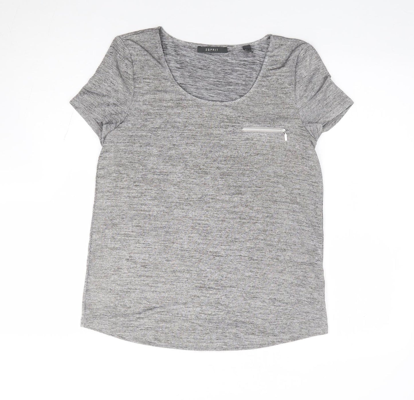 Womens UK Size S Espirit Grey Jersey T-Shirt