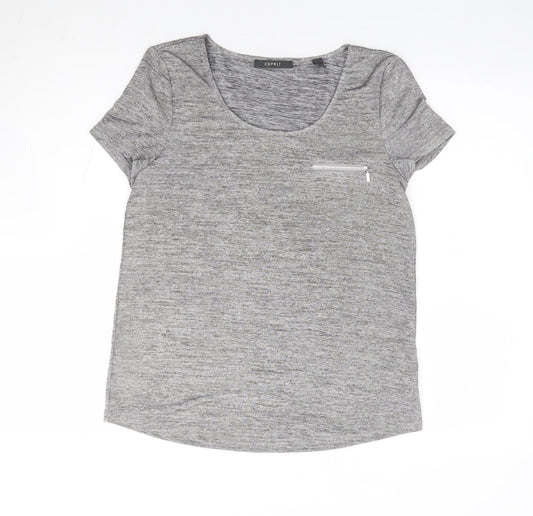 Womens UK Size S Espirit Grey Jersey T-Shirt