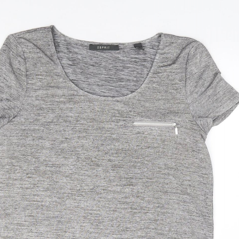 Womens UK Size S Espirit Grey Jersey T-Shirt