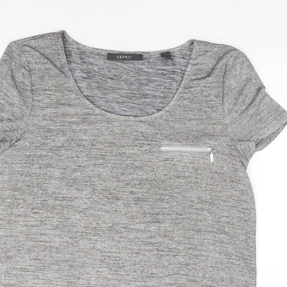 Womens UK Size S Espirit Grey Jersey T-Shirt