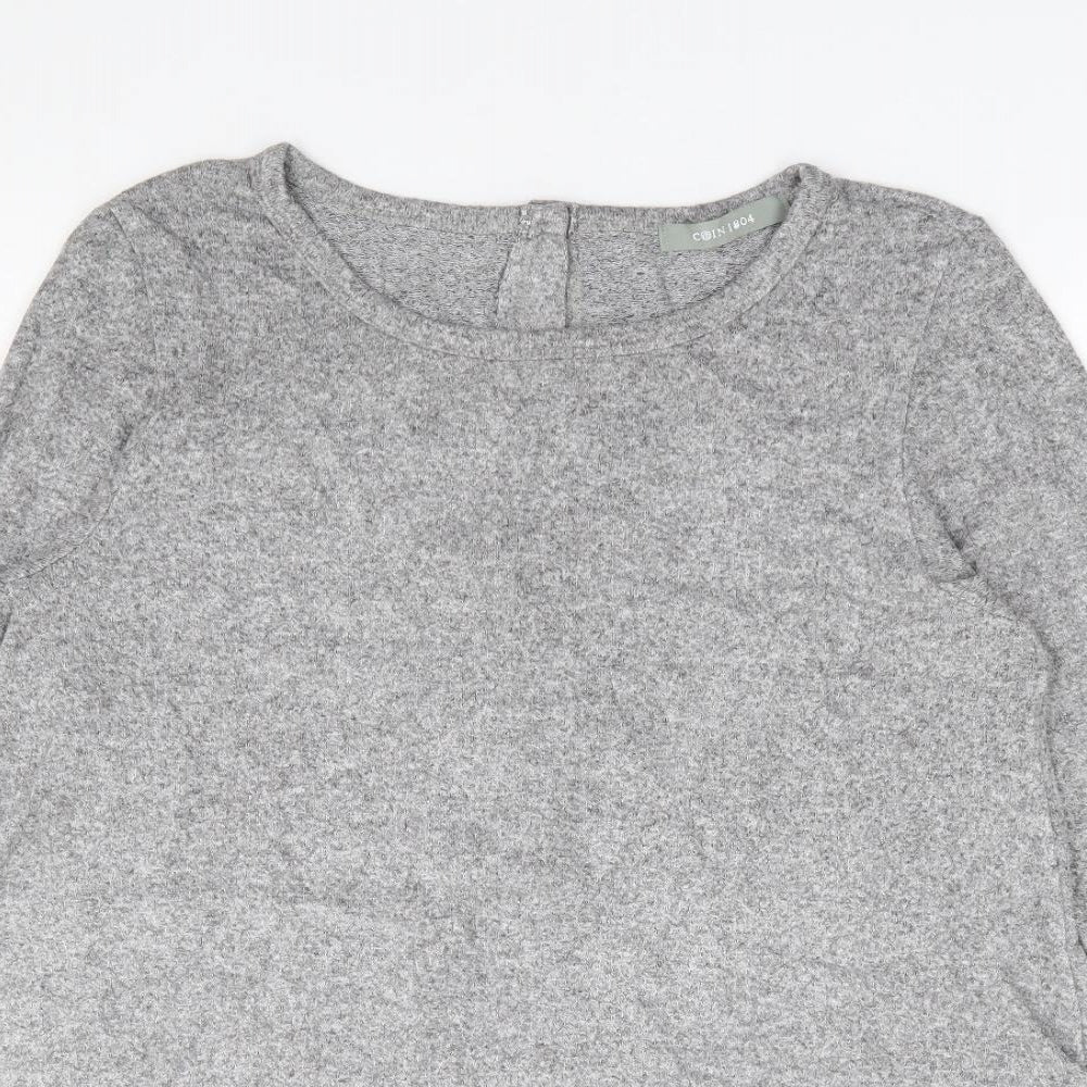 Womens UK Size XL COIN 1804 Grey Tunic Jumper