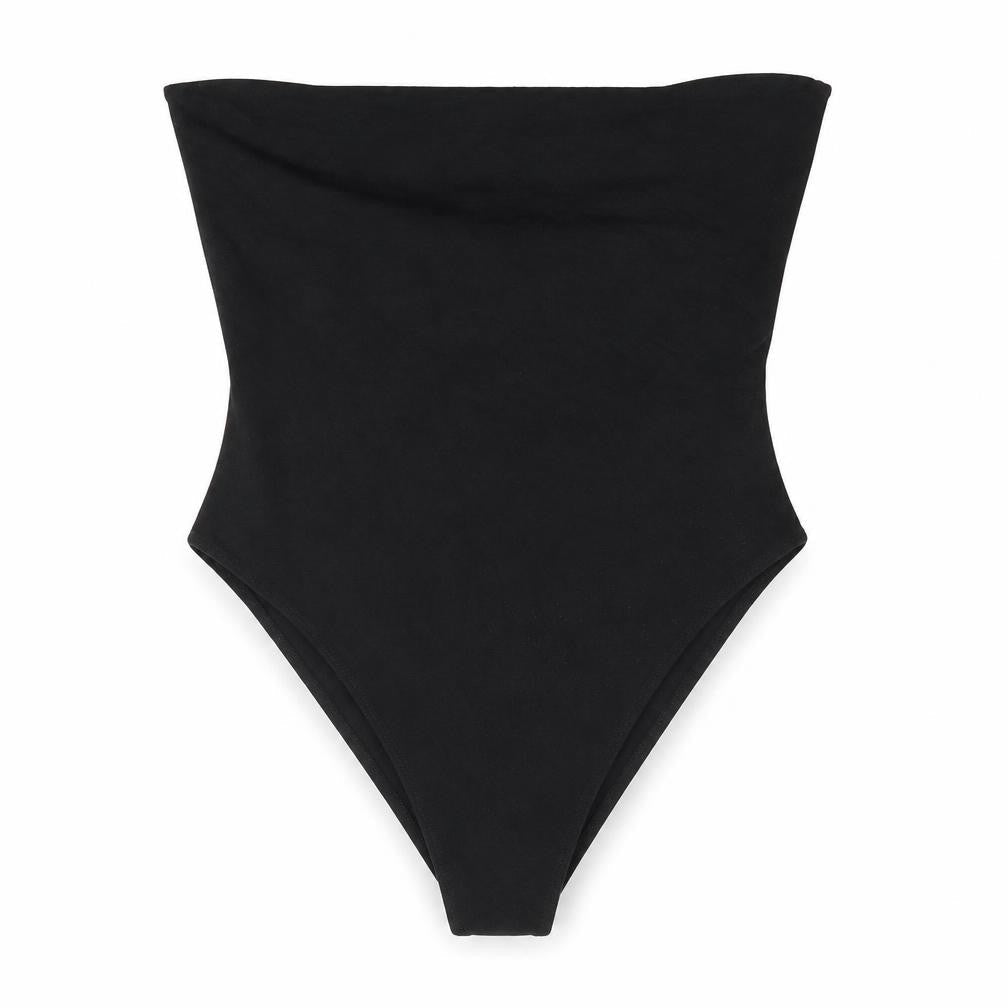 Womens UK Size M Topshop One-Piece Black Bodysuit