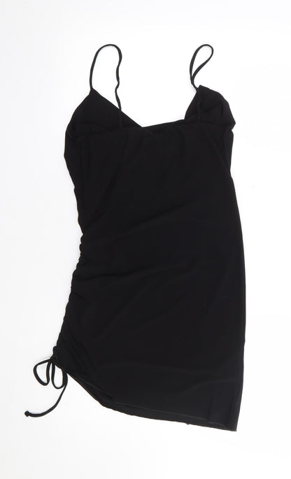 Womens UK Size 8 Cameo Rose Black Tunic Tank