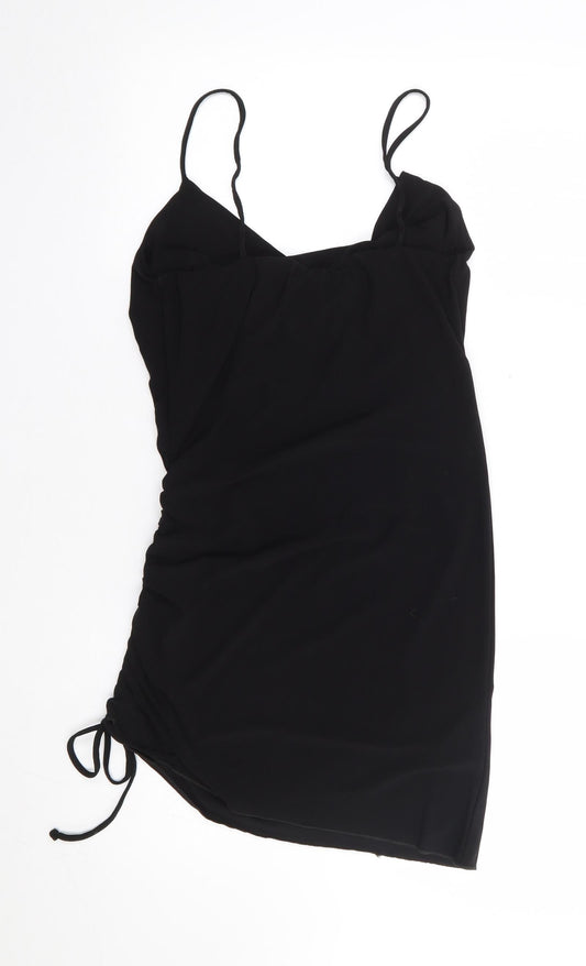 Womens UK Size 8 Cameo Rose Black Tunic Tank