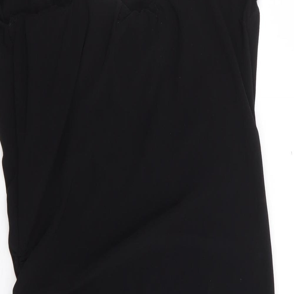 Womens UK Size 8 Cameo Rose Black Tunic Tank
