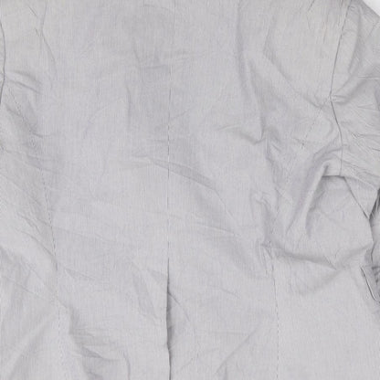 Gap Womens Blue Striped Cotton Jacket Suit Jacket Size 8