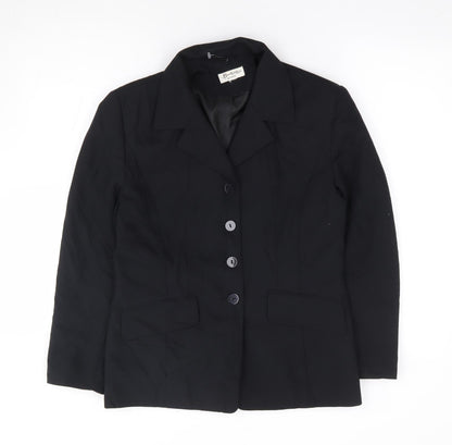 Berkertex Womens Black Polyester Jacket Suit Jacket Size 12
