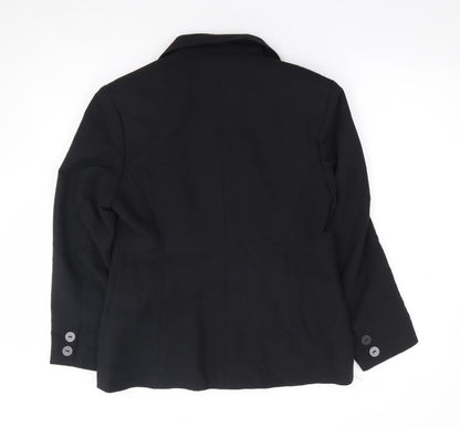 Berkertex Womens Black Polyester Jacket Suit Jacket Size 12