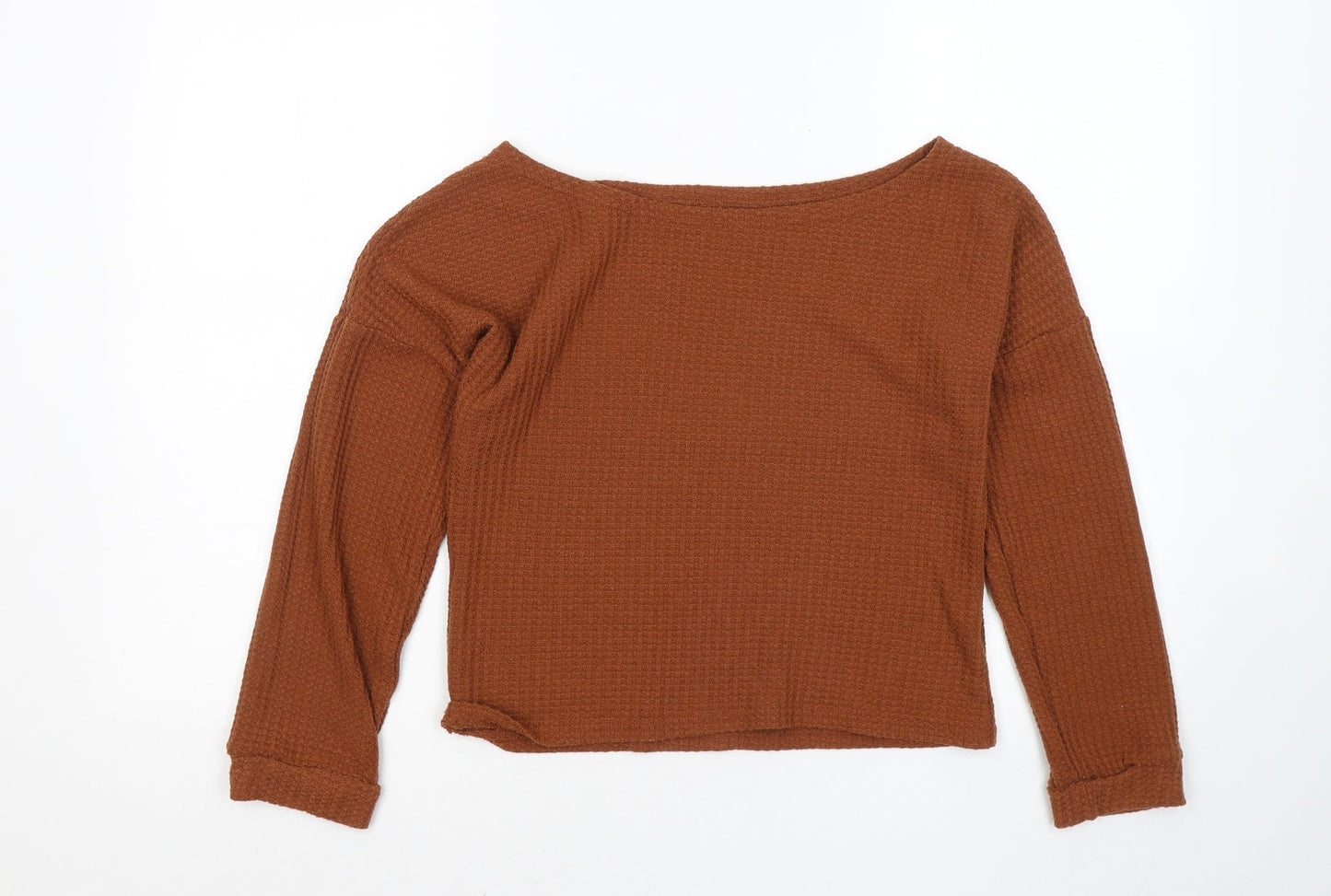 Womens UK Size M Preworn Brown Pullover Jumper