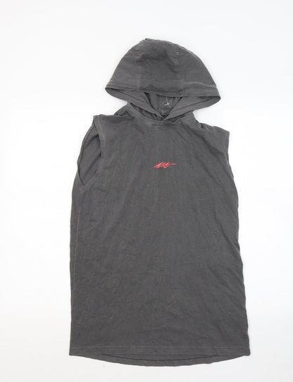 NEXT Girls Grey Cotton Pullover Hoodie Size 14 Years