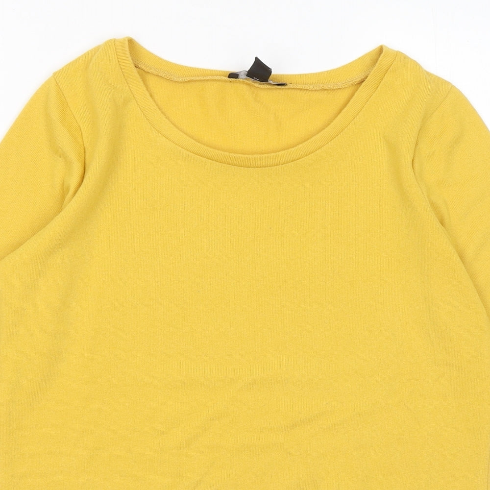 Womens UK Size 8 New Look Yellow Pullover Jumper