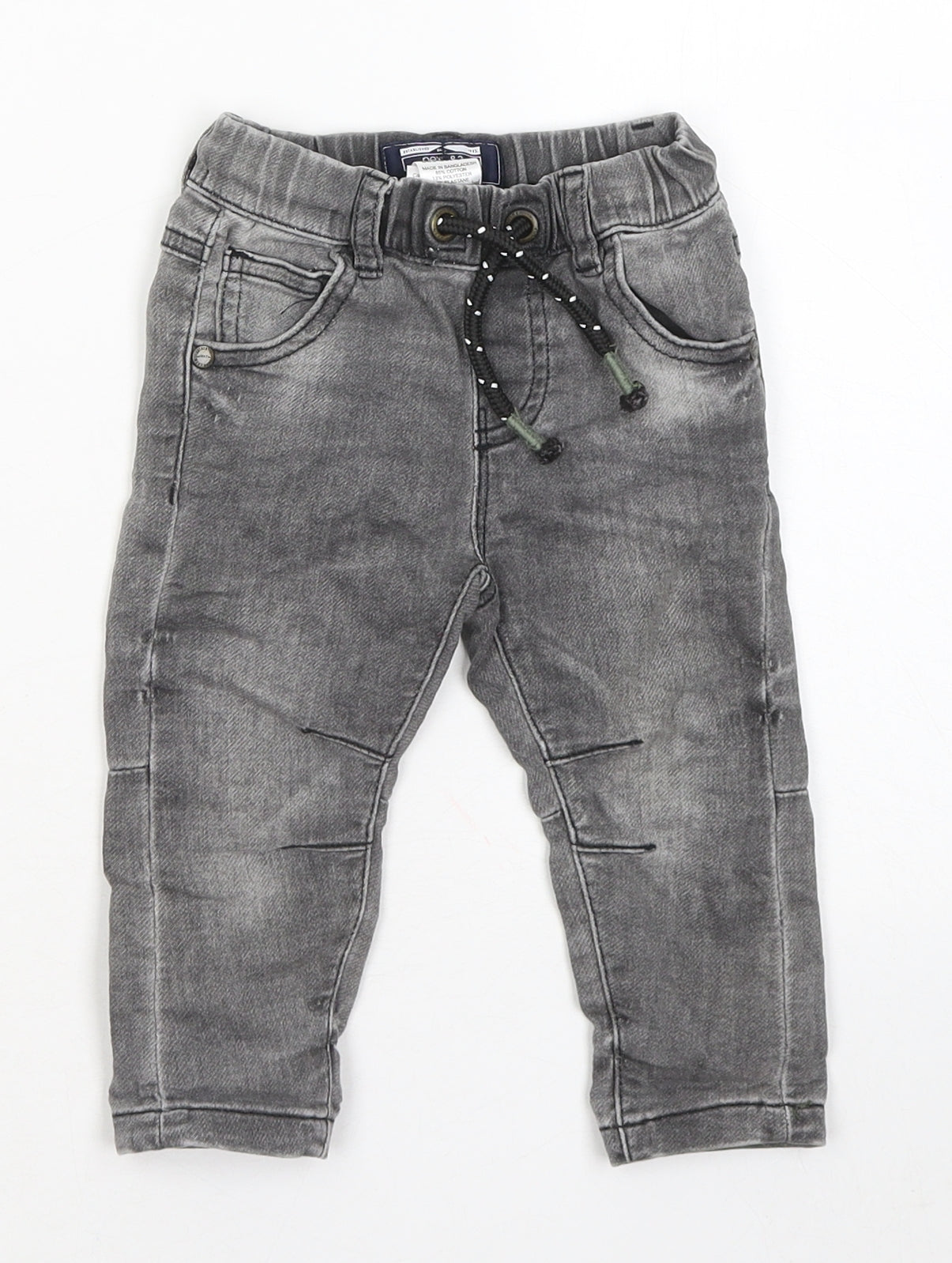NEXT Boys Grey Cotton Cargo Jeans Size 6-9 Months