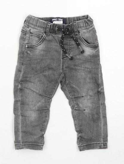 NEXT Boys Grey Cotton Cargo Jeans Size 6-9 Months