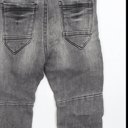 NEXT Boys Grey Cotton Cargo Jeans Size 6-9 Months