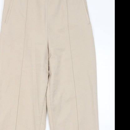 Womens UK Size 12 Marks and Spencer Regular Fit  Beige Trousers