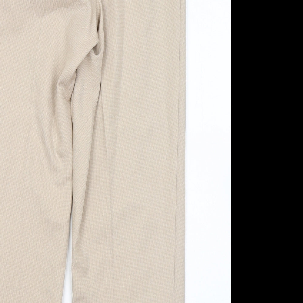 Womens UK Size 12 Marks and Spencer Regular Fit  Beige Trousers