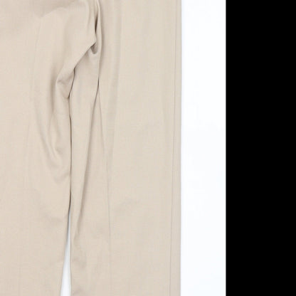 Womens UK Size 12 Marks and Spencer Regular Fit  Beige Trousers