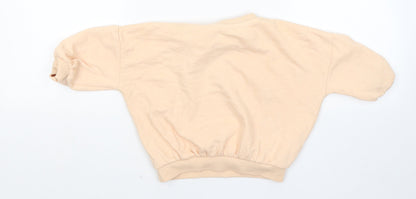 Matalan Girls Orange Cotton Pullover Jumper Size 12-18 Months - Smile Everyday