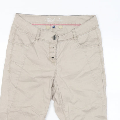 Womens UK Size 34 in TOM TAILOR Regular Fit Cropped Grey Trousers
