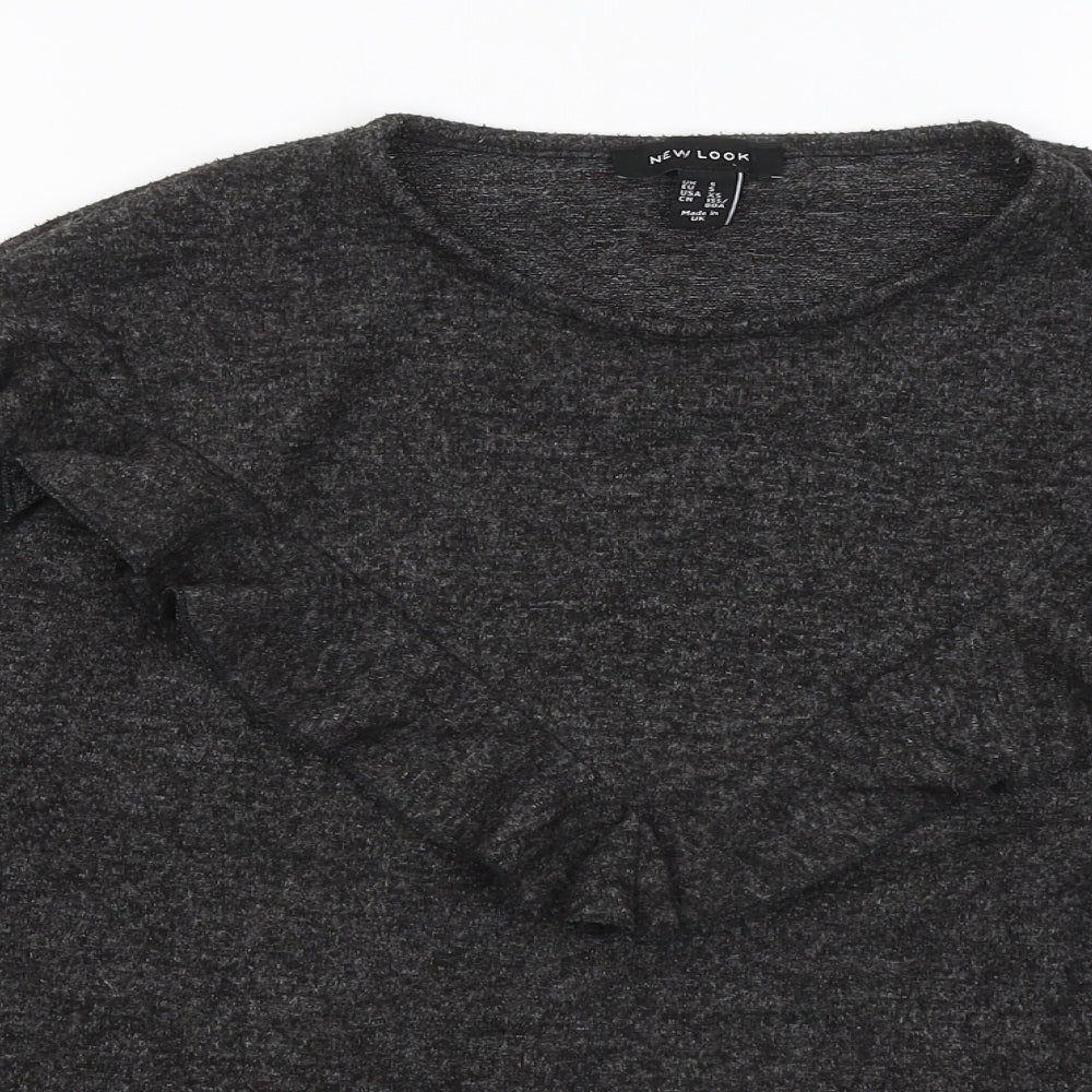 Womens UK Size S New Look Grey Pullover Jumper