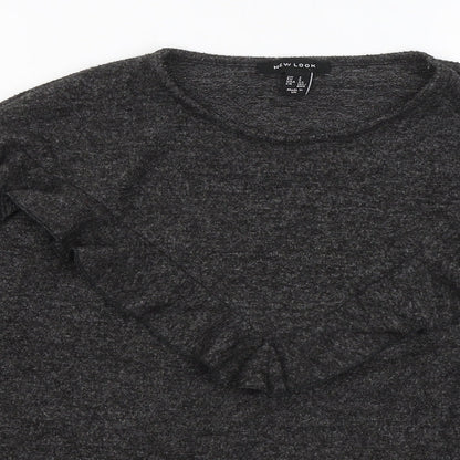 Womens UK Size S New Look Grey Pullover Jumper