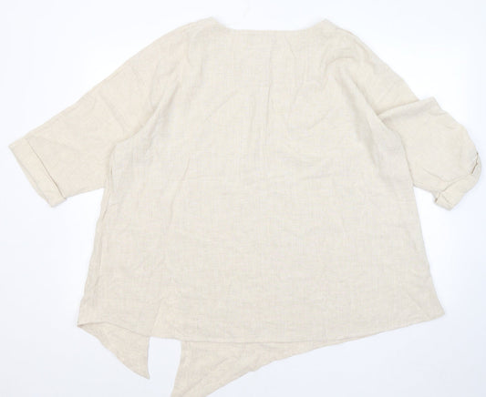 Womens UK Size 16 Saloos Beige Pullover Jumper