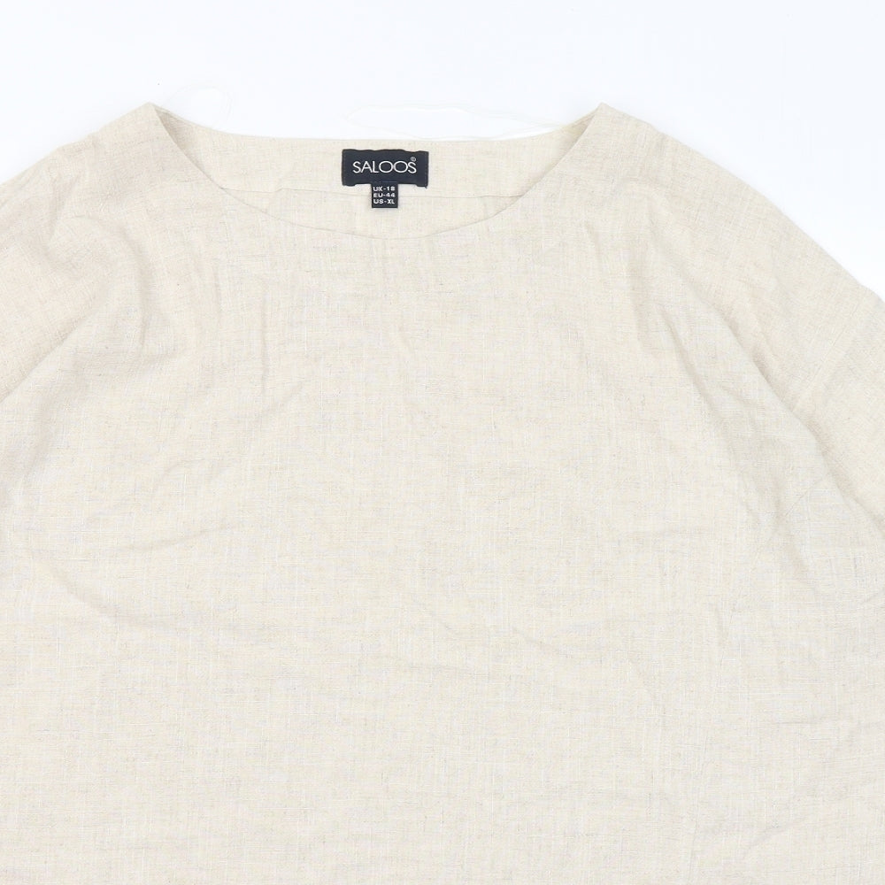 Womens UK Size 16 Saloos Beige Pullover Jumper
