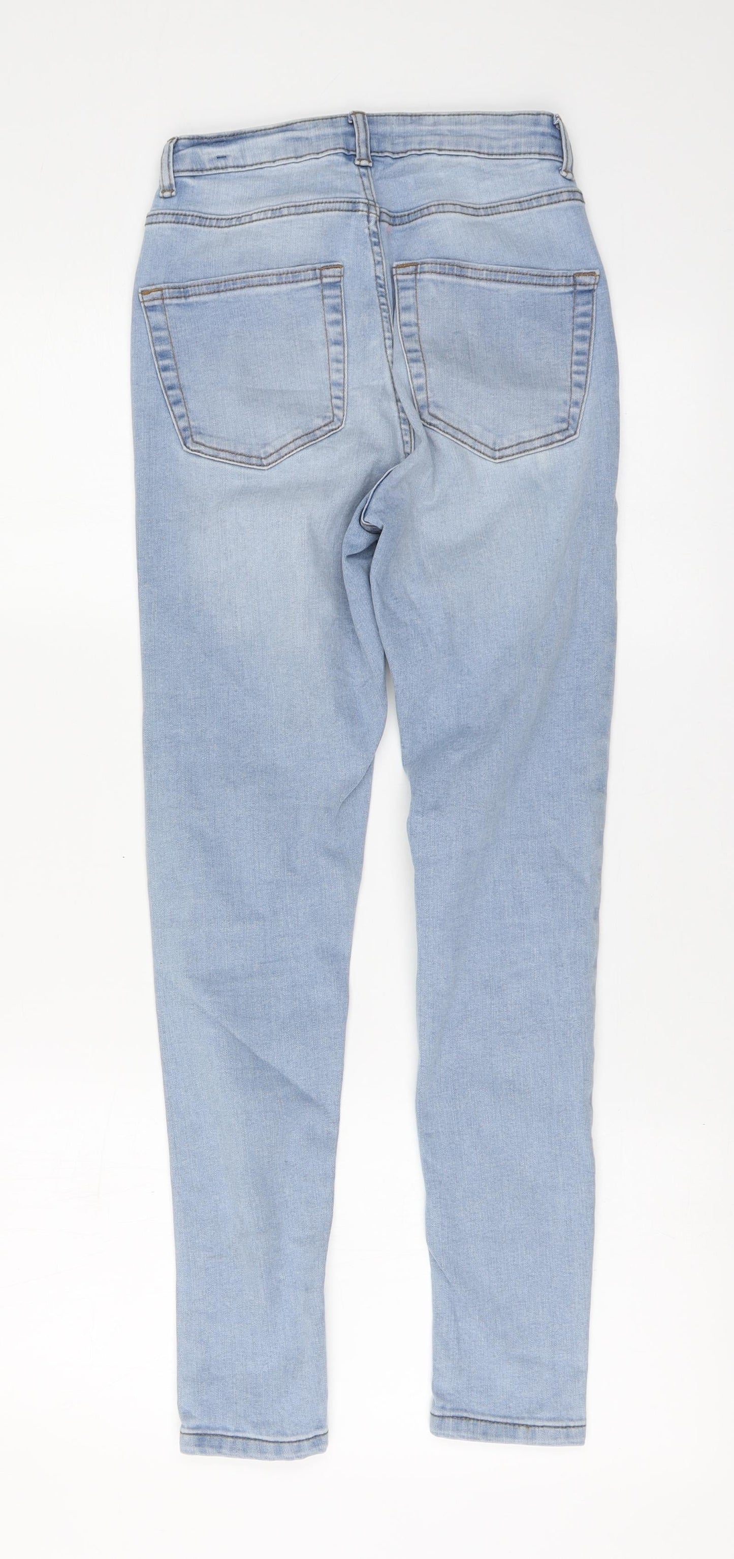 Denim & Co. Womens Blue Cotton Skinny Jeans Size 8 L27 in Regular