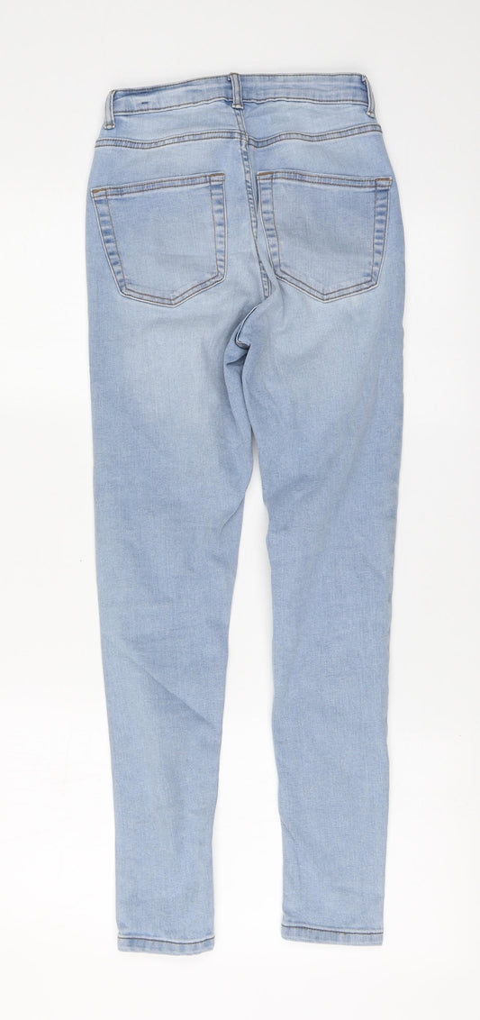 Denim & Co. Womens Blue Cotton Skinny Jeans Size 8 L27 in Regular