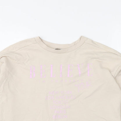 George Girls Beige Cotton Pullover Sweatshirt Size 11-12 Years