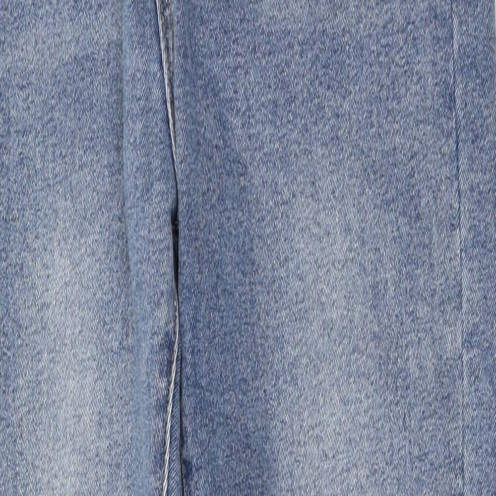 Jiranan Studio Womens Blue Cotton Straight Jeans Size L L26 in Regular