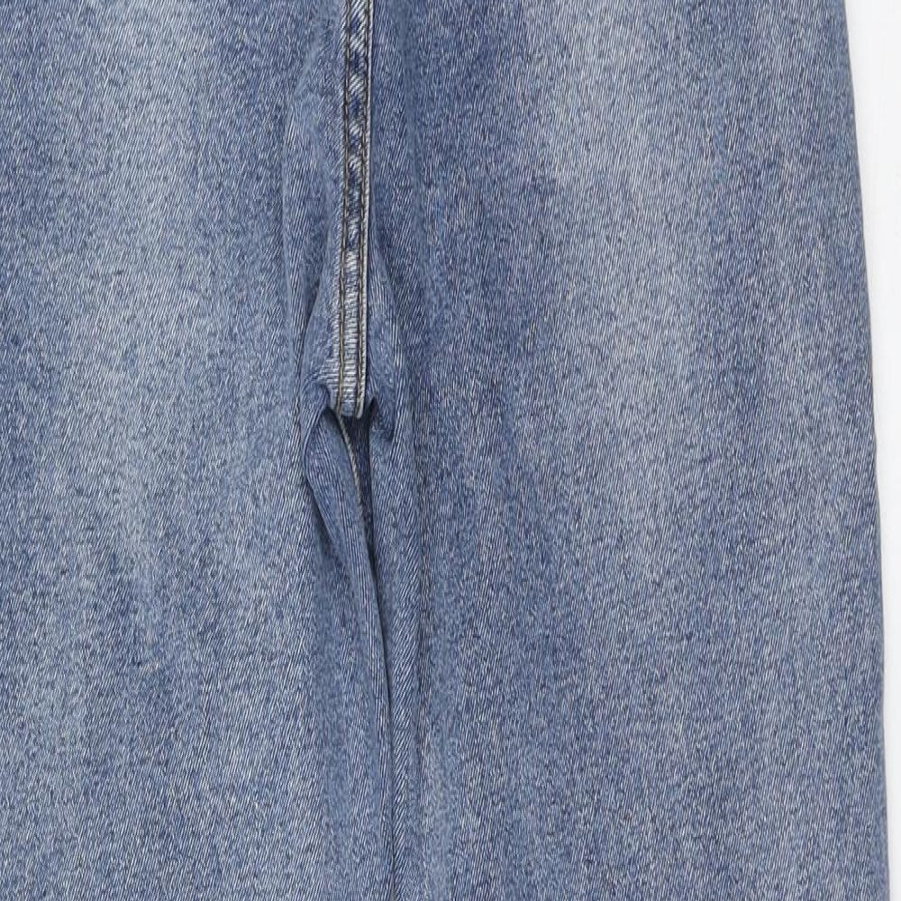 Jiranan Studio Womens Blue Cotton Straight Jeans Size L L26 in Regular