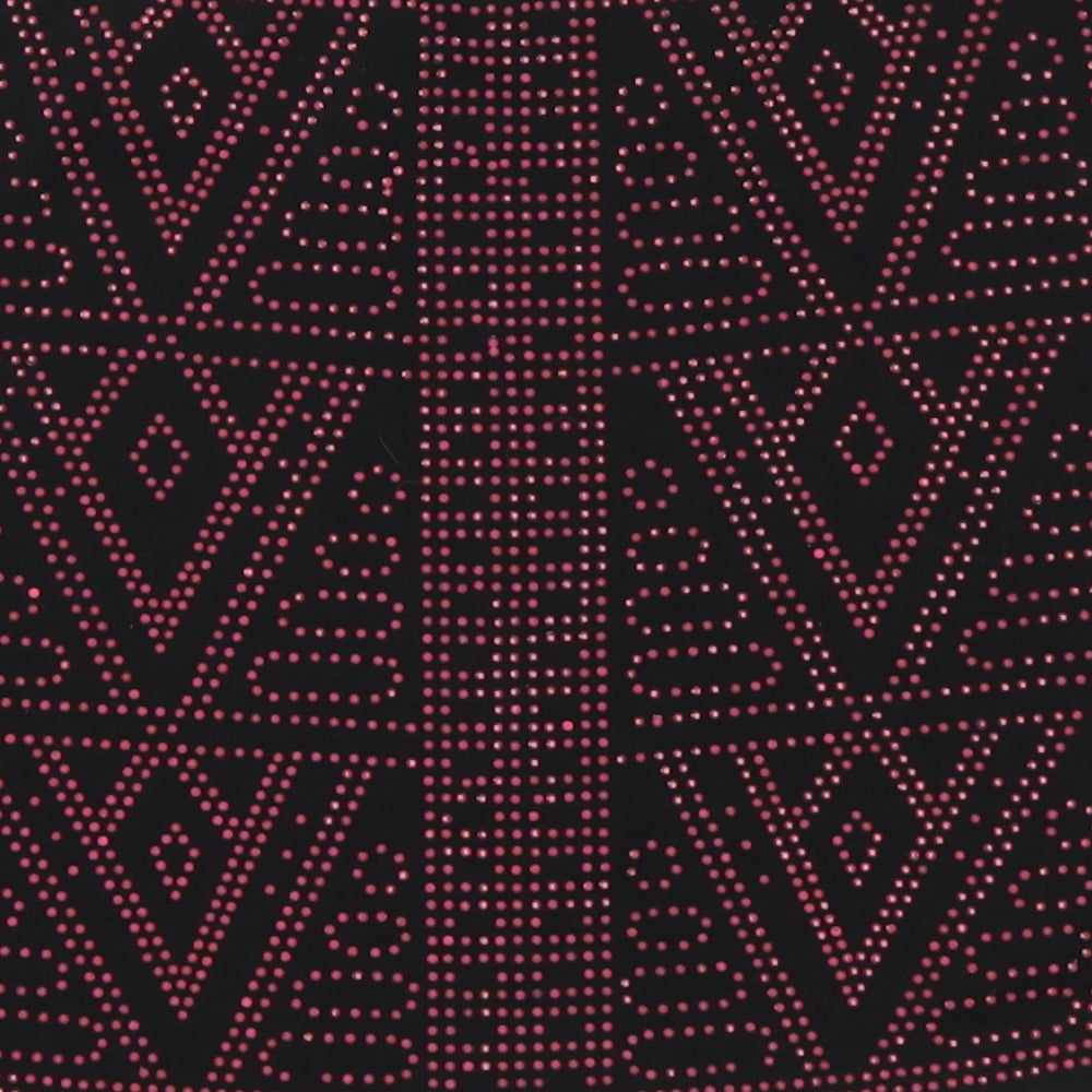 Club Womens Black Geometric Polyester Mini Skirt Size 10