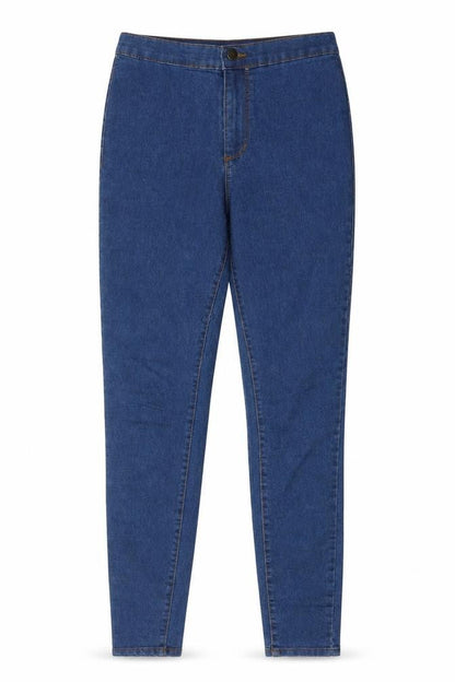 Denim & Co. Womens Blue Cotton Jegging Leggings Size 6 L28 in