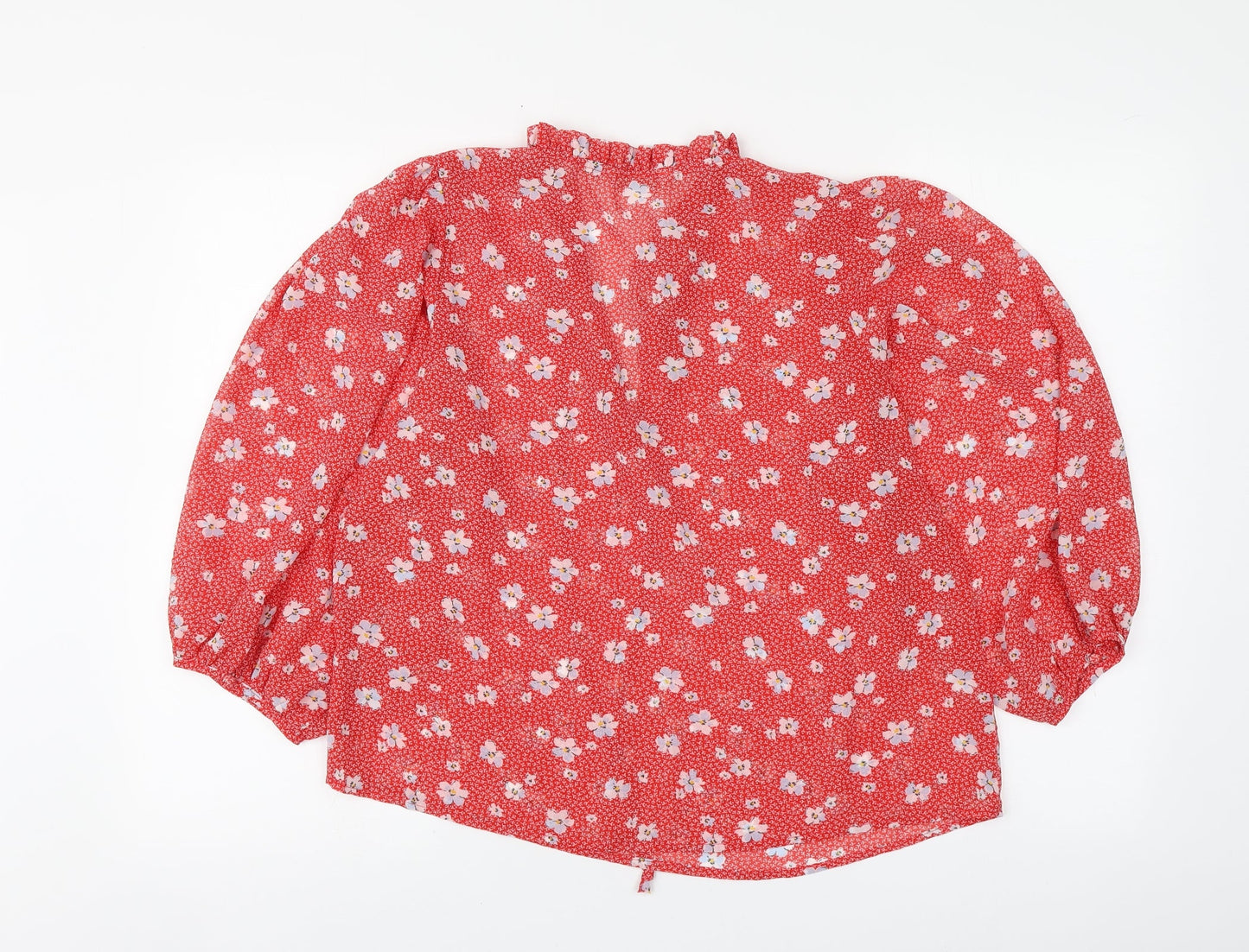 Womens UK Size L Only Red Basic Blouse