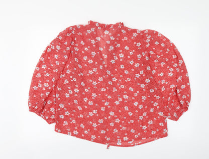 Womens UK Size L Only Red Basic Blouse