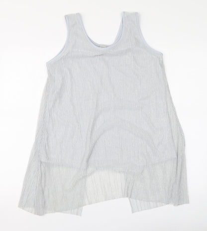 Womens UK Size L Reflections Silver Basic Blouse