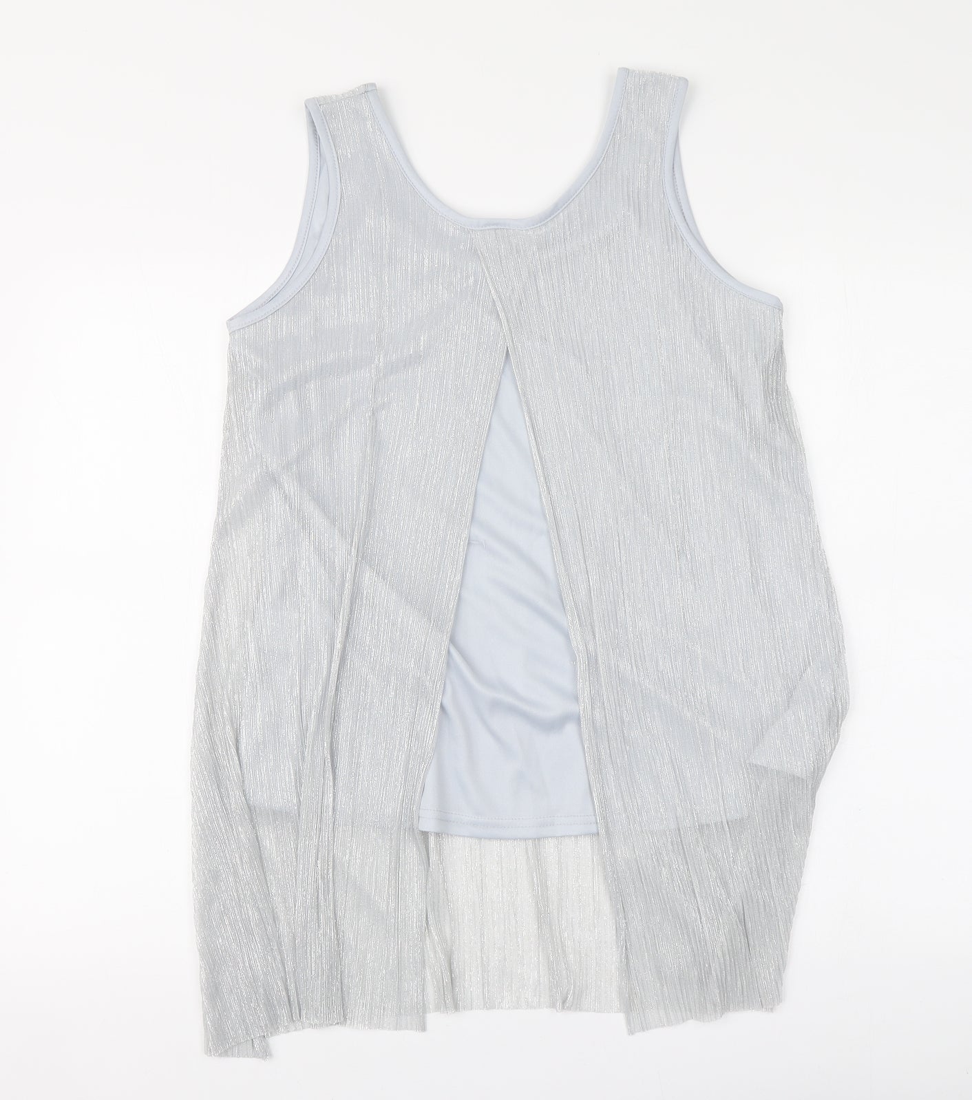 Womens UK Size L Reflections Silver Basic Blouse