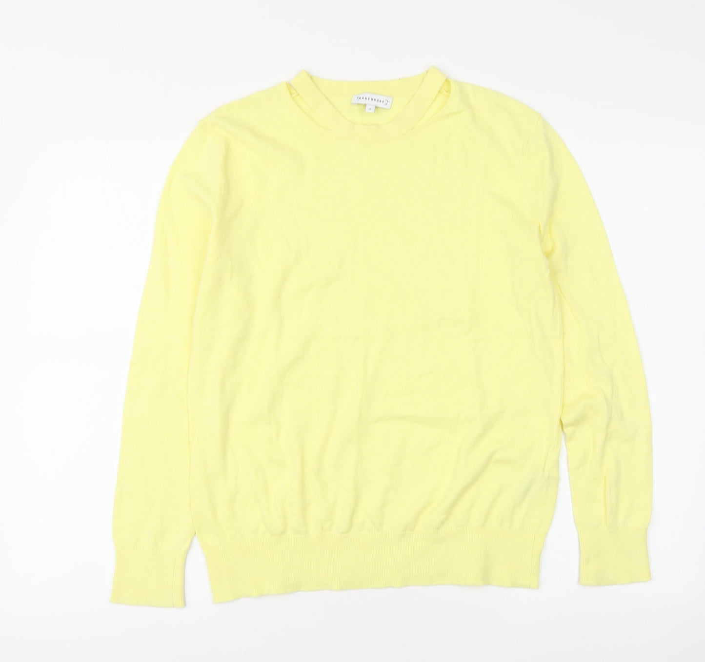Womens UK Size 6 Warehouse Yellow Pullover Jumper