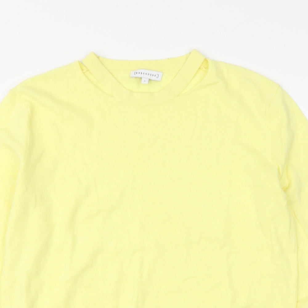 Womens UK Size 6 Warehouse Yellow Pullover Jumper